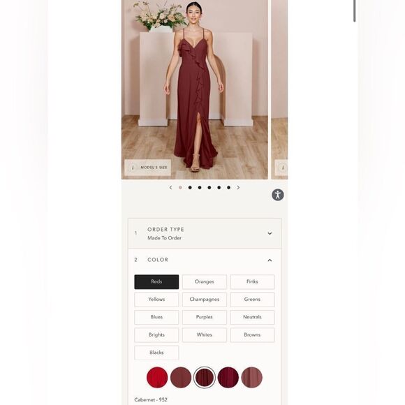 Revelry New Paloma Chiffon Maxi Dress Bridesmaid Wedding Party Formal Evening - Picture 11 of 16